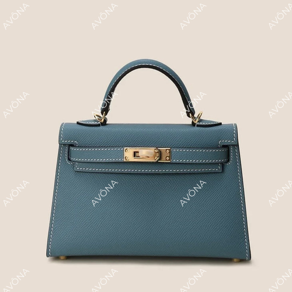 MINI DENIM BLUE XS (19x13x5cm) / GOLD
