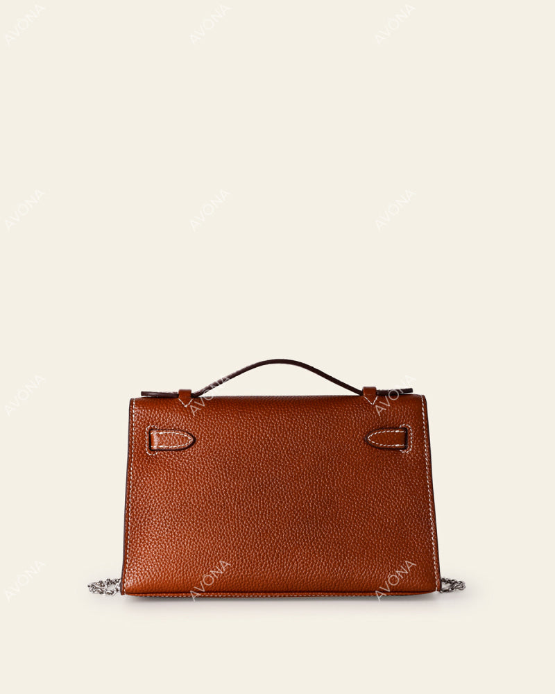 AYLO PATINA GOLDEN BROWN - S - (W 22 × H 14 × D 6 cm) / SILVER