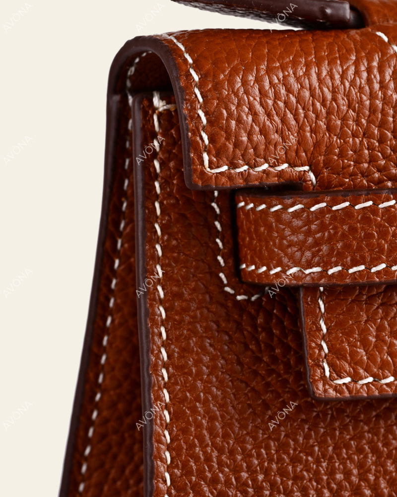 AYLO PATINA GOLDEN BROWN - S - (W 22 × H 14 × D 6 cm) / SILVER
