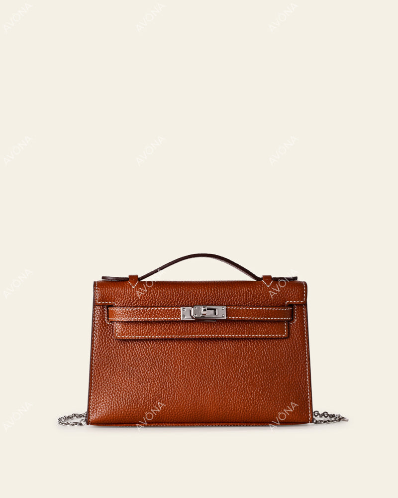 AYLO PATINA GOLDEN BROWN - S - (W 22 × H 14 × D 6 cm) / SILVER