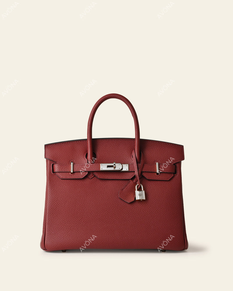 BURGUNDY - S - (W 25 x H 21 x D 12 cm) / SILVER
