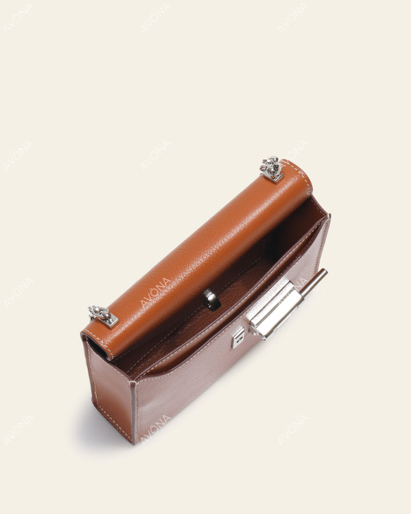 CAPRI GOLDEN BROWN - XS - (W 17 x H 15 x D 5 cm) / SILVER