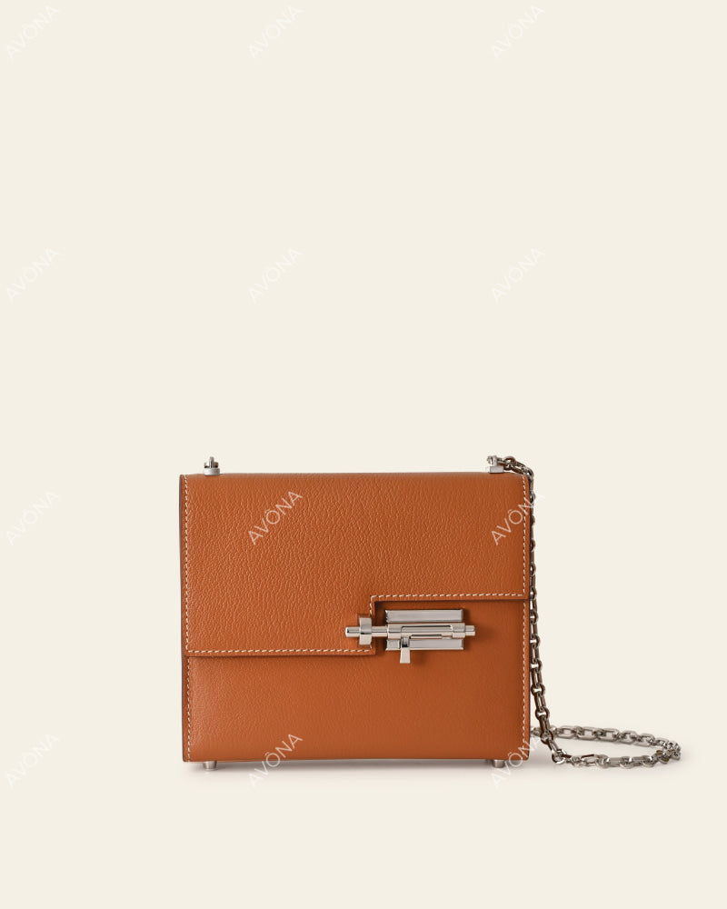 CAPRI GOLDEN BROWN - XS - (W 17 x H 15 x D 5 cm) / SILVER