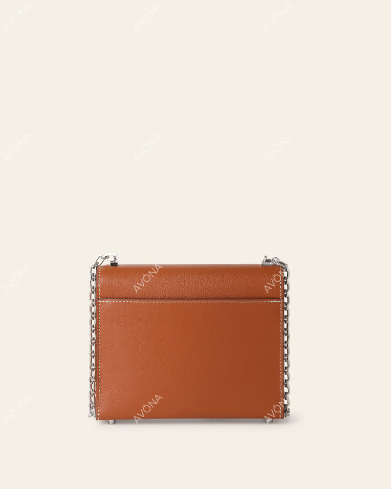 CAPRI GOLDEN BROWN - XS - (W 17 x H 15 x D 5 cm) / SILVER