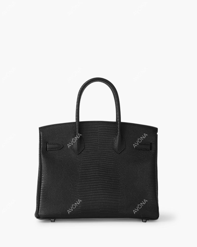FAYE TOKIO LIZARD ONYX - M - (W 30 x H 23 x D 15 cm) / SILVER
