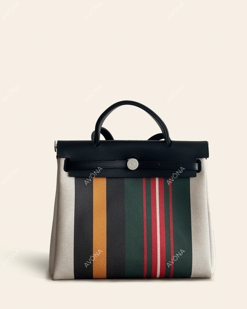 FLORENCE CANDY STRIPE FOREST - M - (W 31 x H 26 x D 9 cm) / SILVER