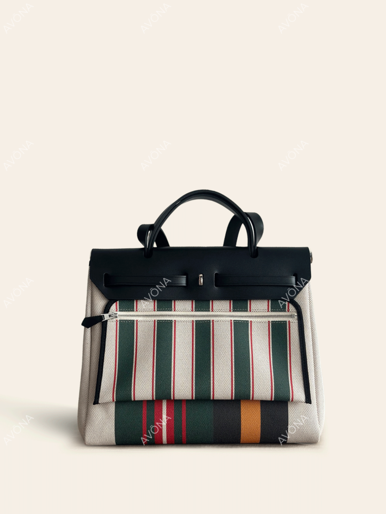 FLORENCE CANDY STRIPE FOREST - M - (W 31 x H 26 x D 9 cm) / SILVER