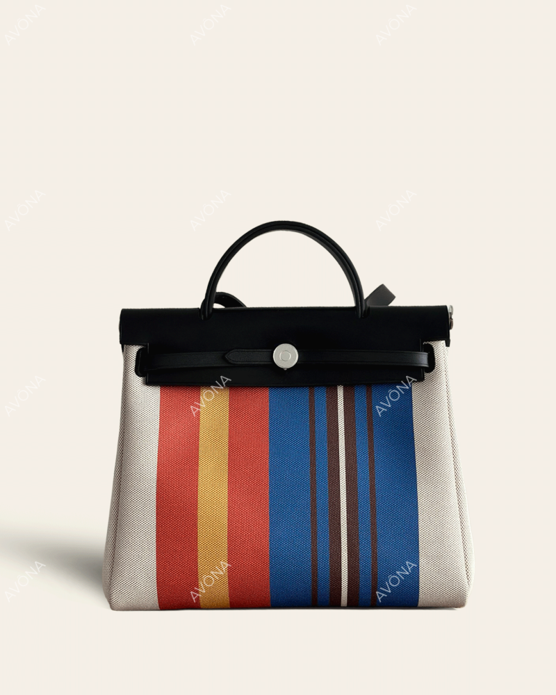 FLORENCE CANDY STRIPE SUNSET - M - (W 31 x H 26 x D 9 cm) / SILVER