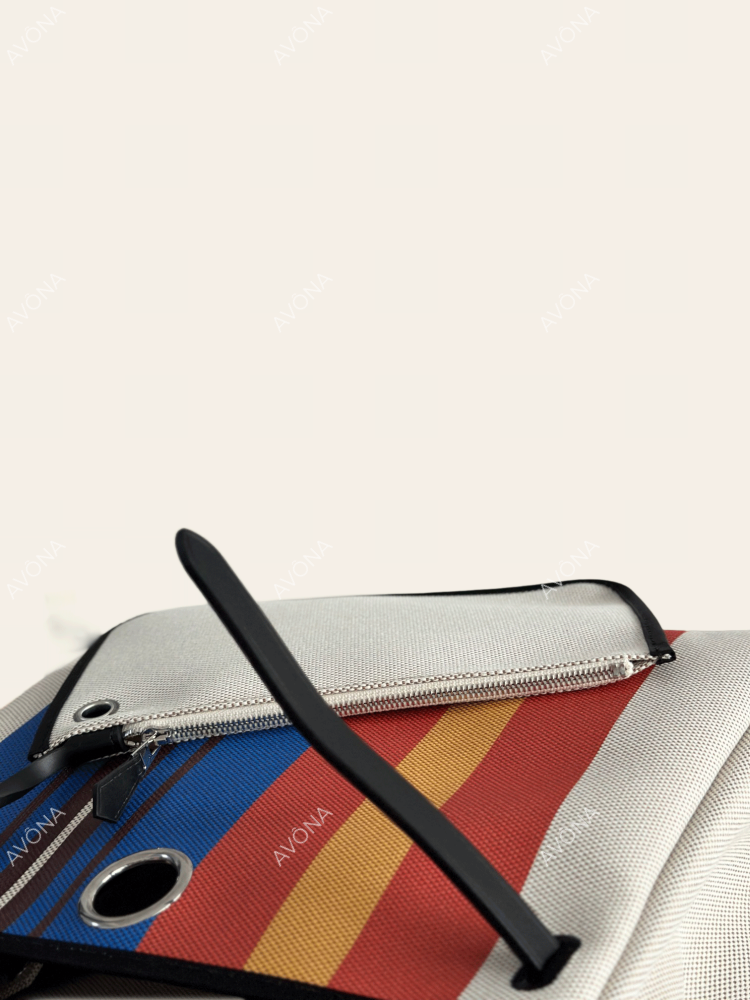 FLORENCE CANDY STRIPE SUNSET - M - (W 31 x H 26 x D 9 cm) / SILVER