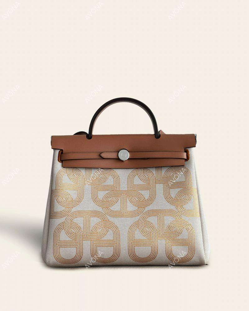 FLORENCE CHAIN BEIGE - M - (W 31 x H 26 x D 9 cm) / SILVER