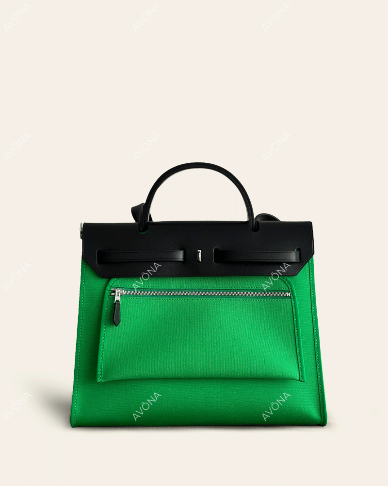 FLORENCE EMERALD - M - (W 31 x H 26 x D 9 cm) / SILVER