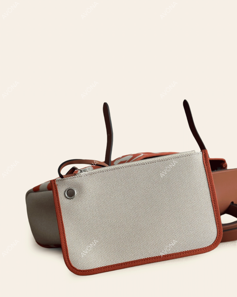 FLORENCE HARBOUR ORANGE - M - (W 31 x H 26 x D 9 cm) / SILVER