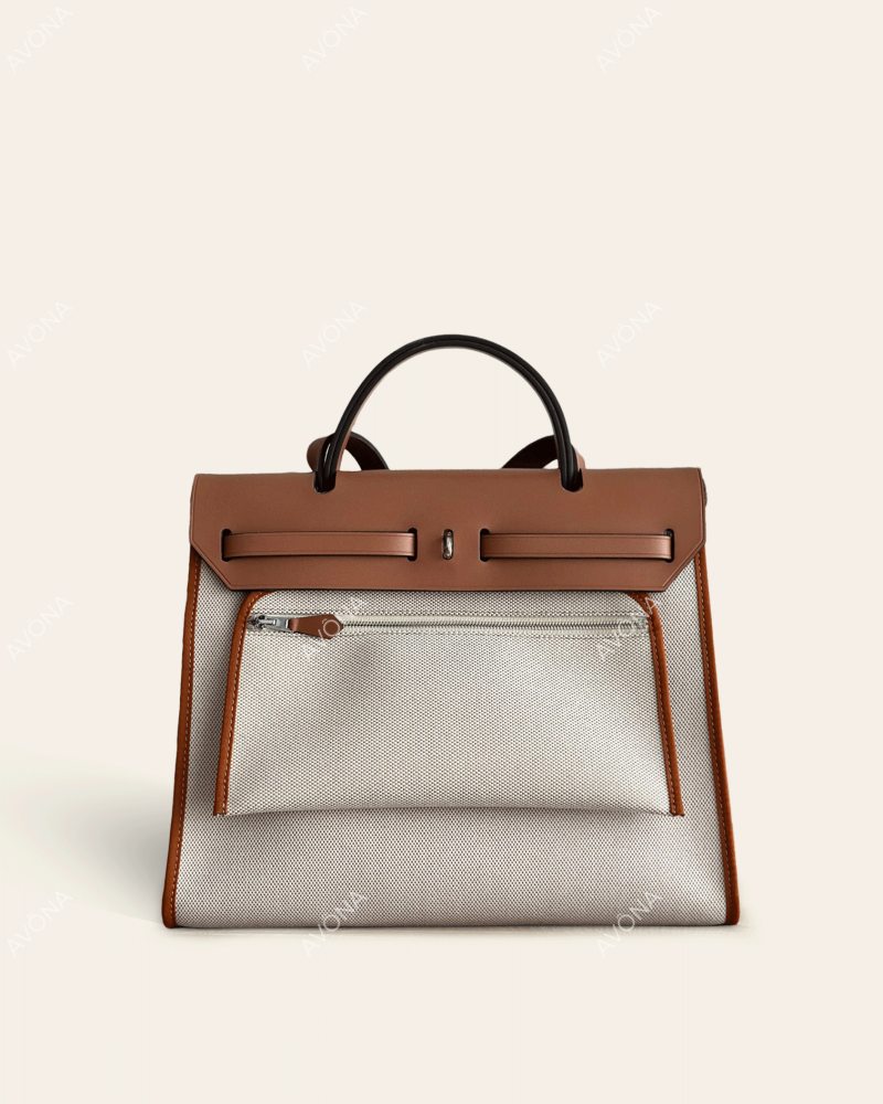 FLORENCE MILKSHAKE - GOLDEN BROWN II - M - (W 31 x H 26 x D 9 cm) / SILVER