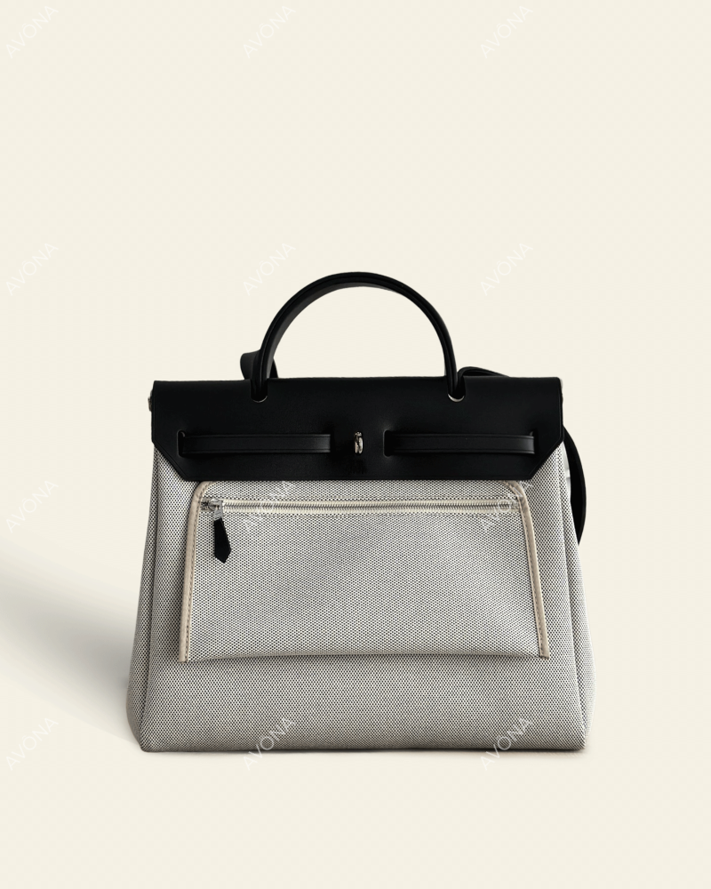 FLORENCE MILKSHAKE - ONYX - M - (W 31 x H 26 x D 9 cm) / SILVER