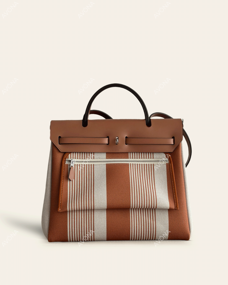 FLORENCE MONOGRAM GOLDEN BROWN - M - (W 31 x H 26 x D 9 cm) / SILVER