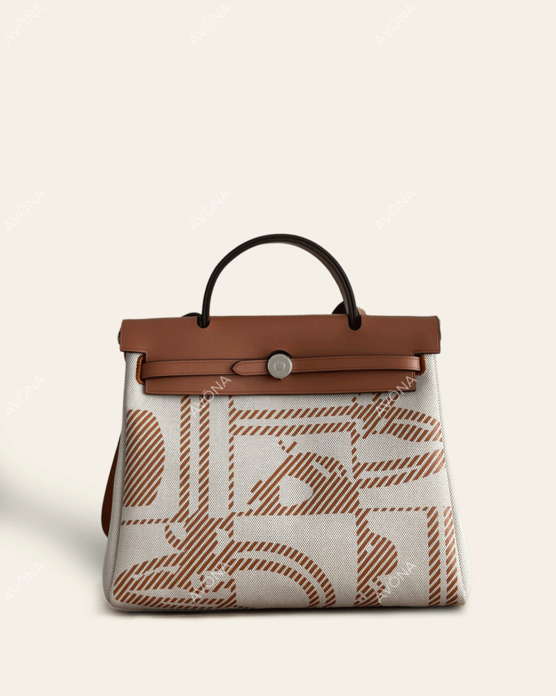 FLORENCE MOZAIK GOLDEN BROWN - M - (W 31 x H 26 x D 9 cm) / SILVER