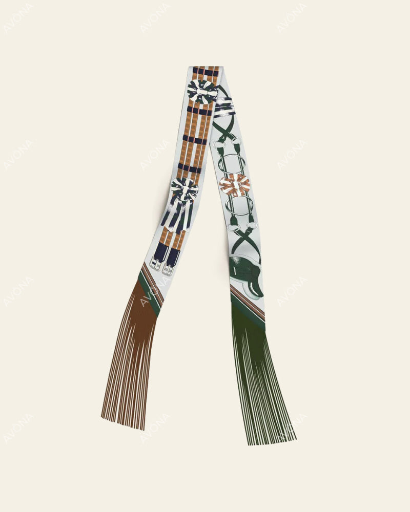 FRINGED SILK SCARF - 10