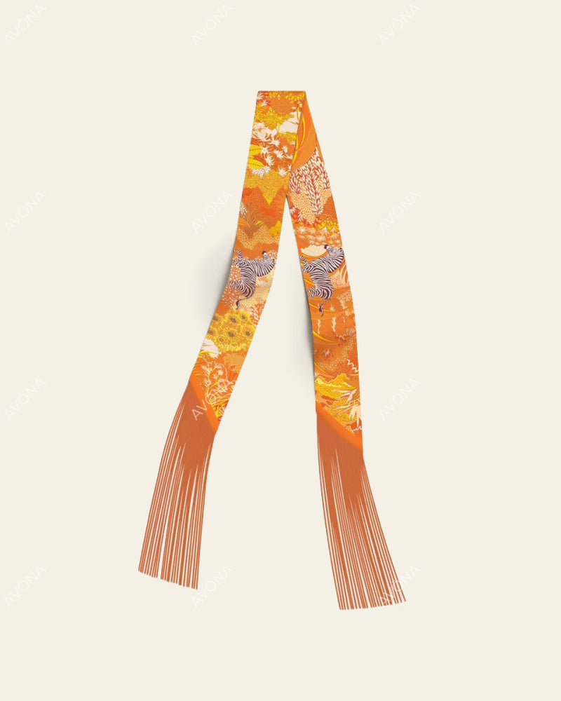 FRINGED SILK SCARF - 13