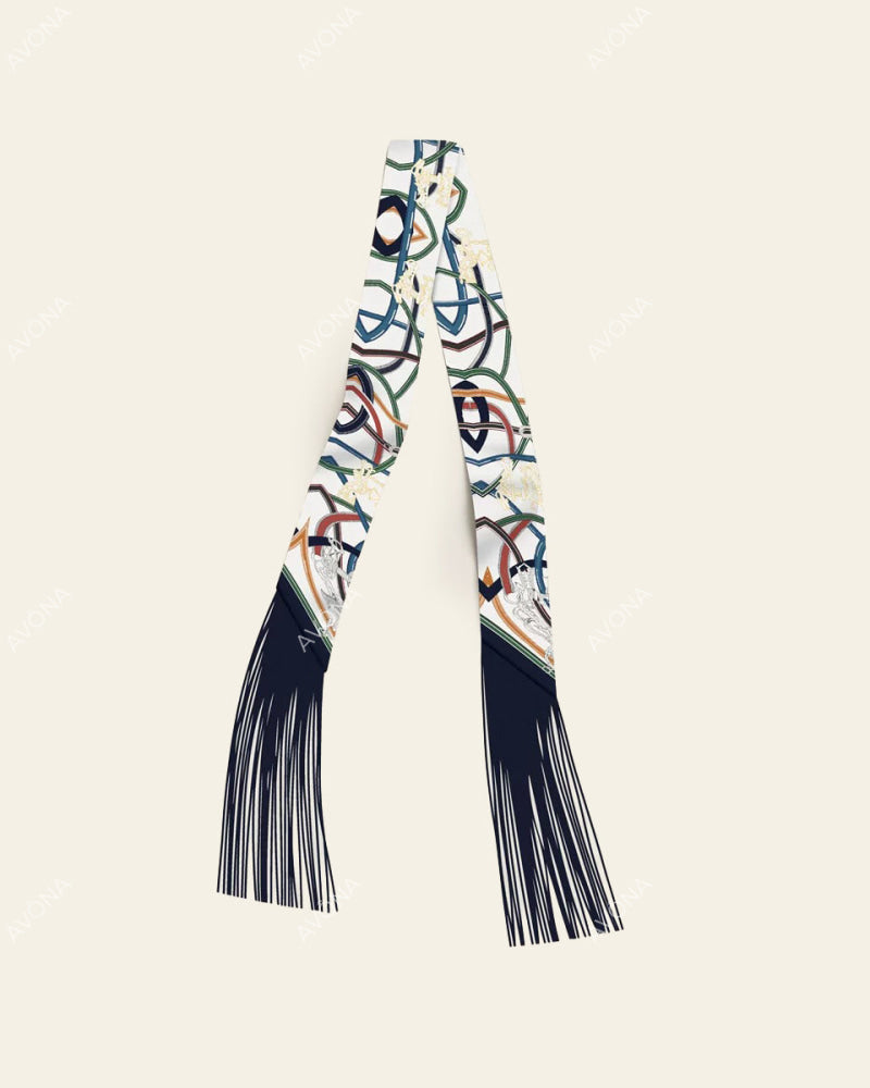 FRINGED SILK SCARF - 16