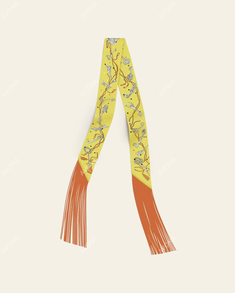 FRINGED SILK SCARF - 18