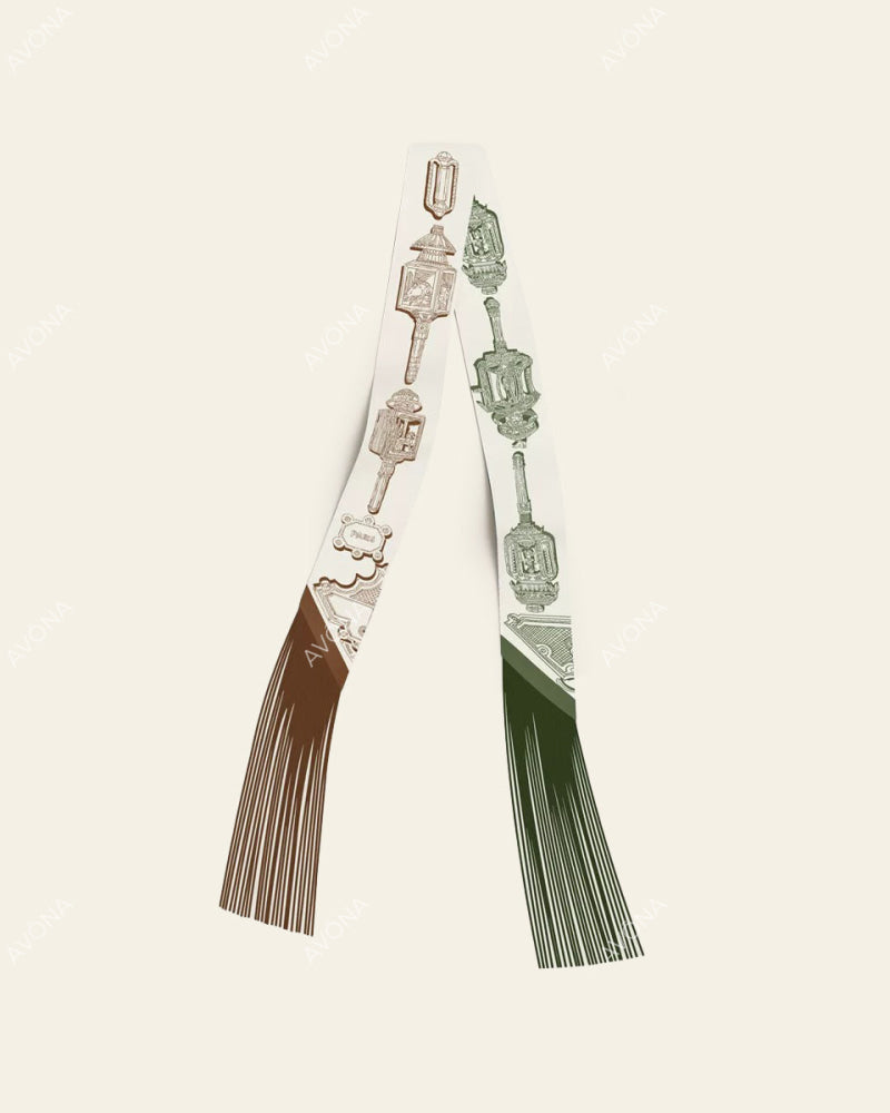 FRINGED SILK SCARF - 24
