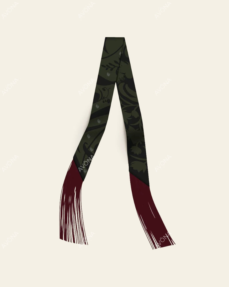 FRINGED SILK SCARF - 27