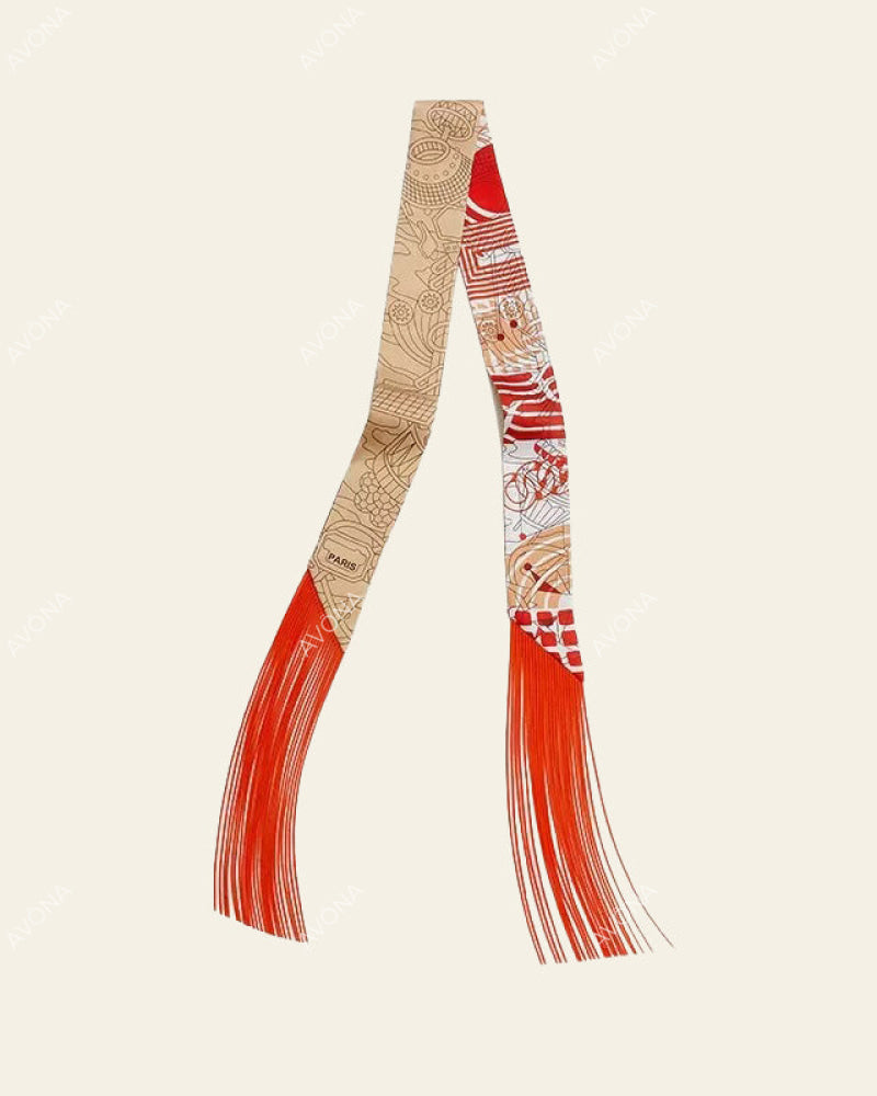 FRINGED SILK SCARF - 29