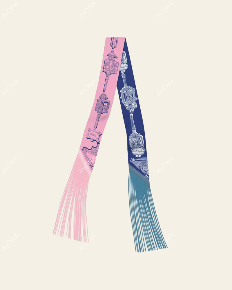 FRINGED SILK SCARF - 30