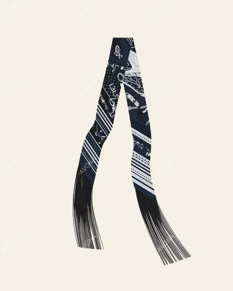 FRINGED SILK SCARF - 33