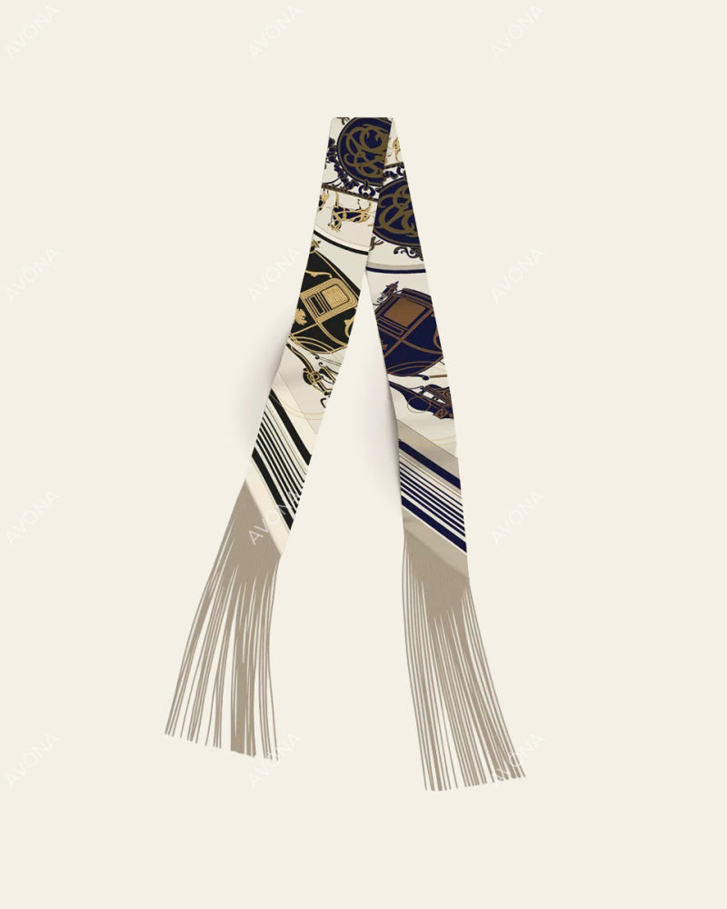 FRINGED SILK SCARF - 4