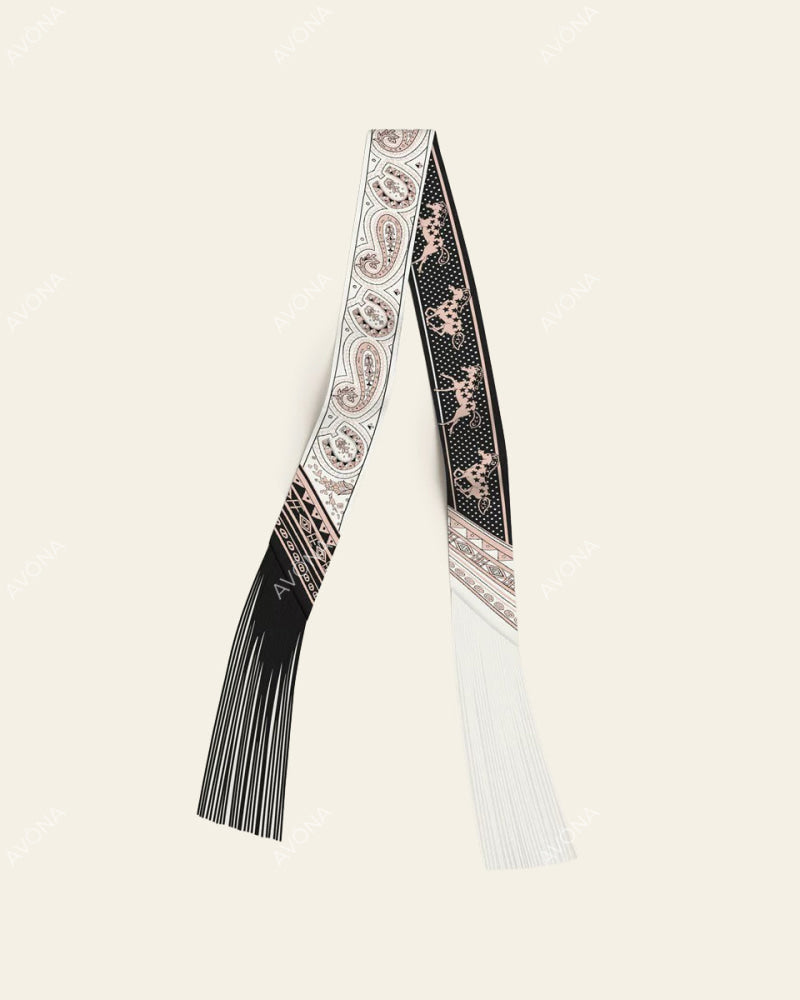 FRINGED SILK SCARF - 6