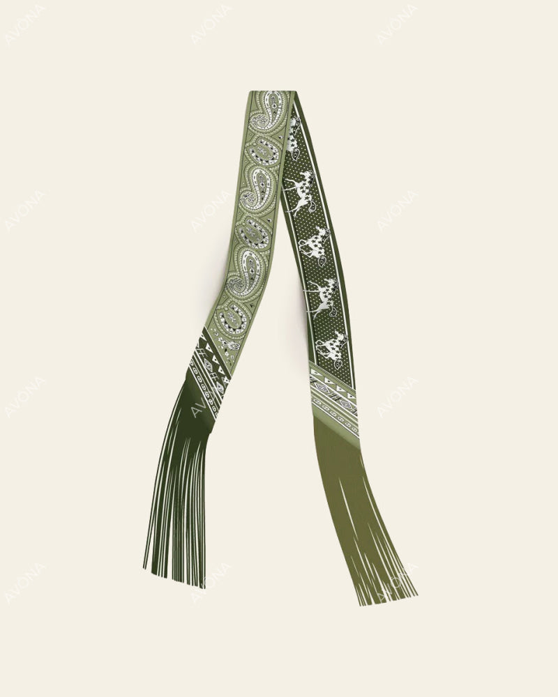 FRINGED SILK SCARF - 8