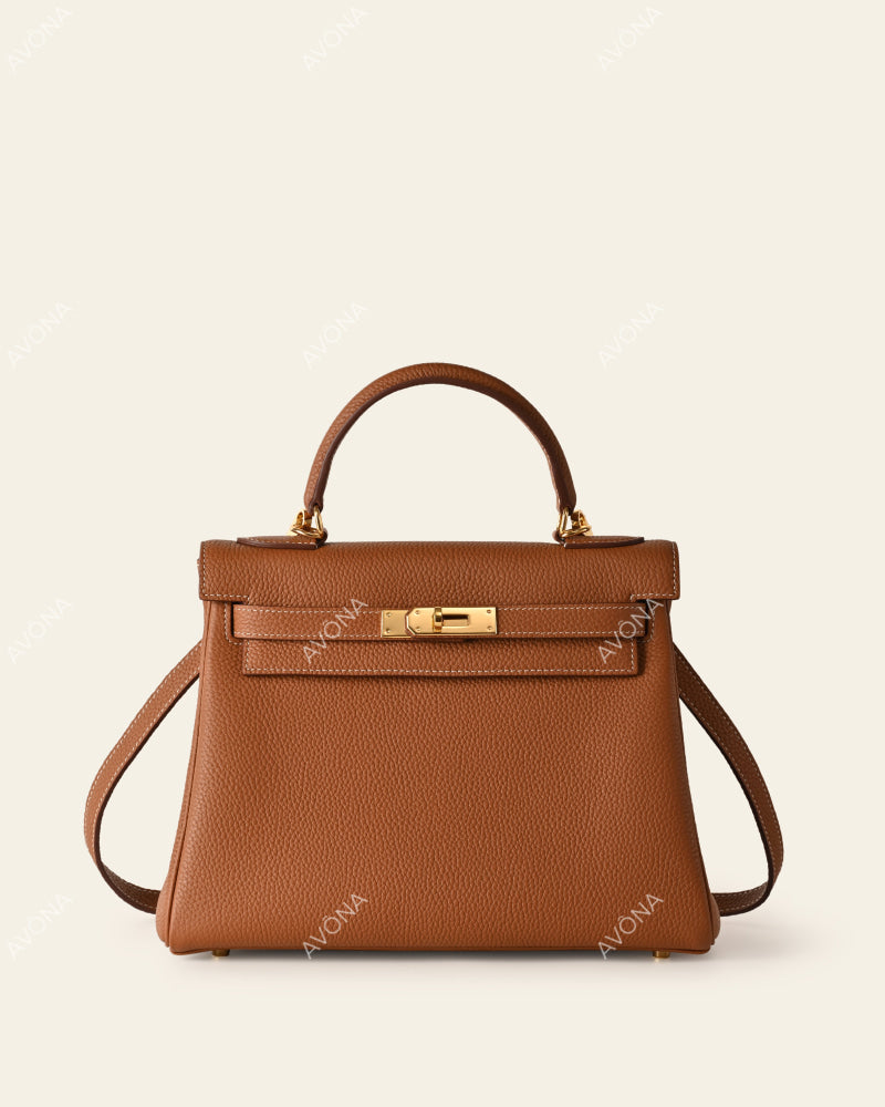 KRONOS - GOLDEN BROWN - M - (W 25 × H 18 × D 6 cm) / GOLD
