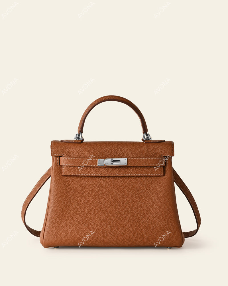 KRONOS - GOLDEN BROWN - M - (W 25 × H 18 × D 6 cm) / SILVER