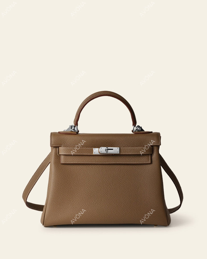 KRONOS PEBBLE - M - (W 25 × H 18 × D 6 cm) / SILVER
