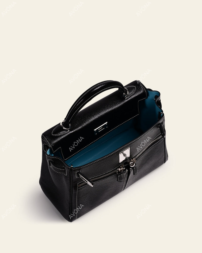 KRONOS POCHE PATINA ONYX - L - (W 28 x H 22 x D 11 cm) / GOLD