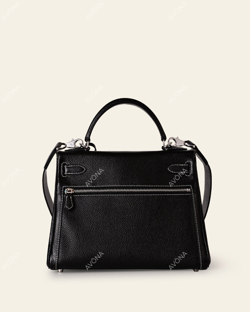 KRONOS POCHE PATINA ONYX - L - (W 28 x H 22 x D 11 cm) / GOLD