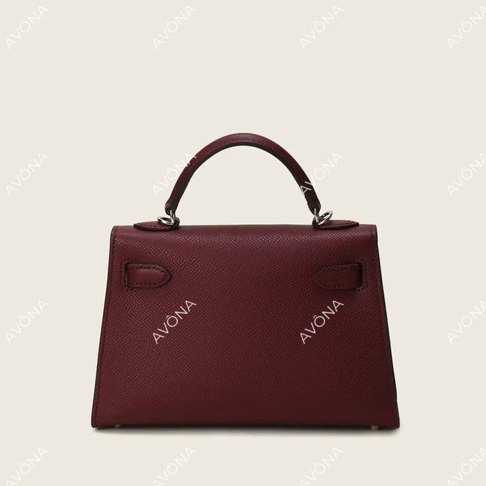MINI BURGUNDY XS (19x13x5cm) / SILVER
