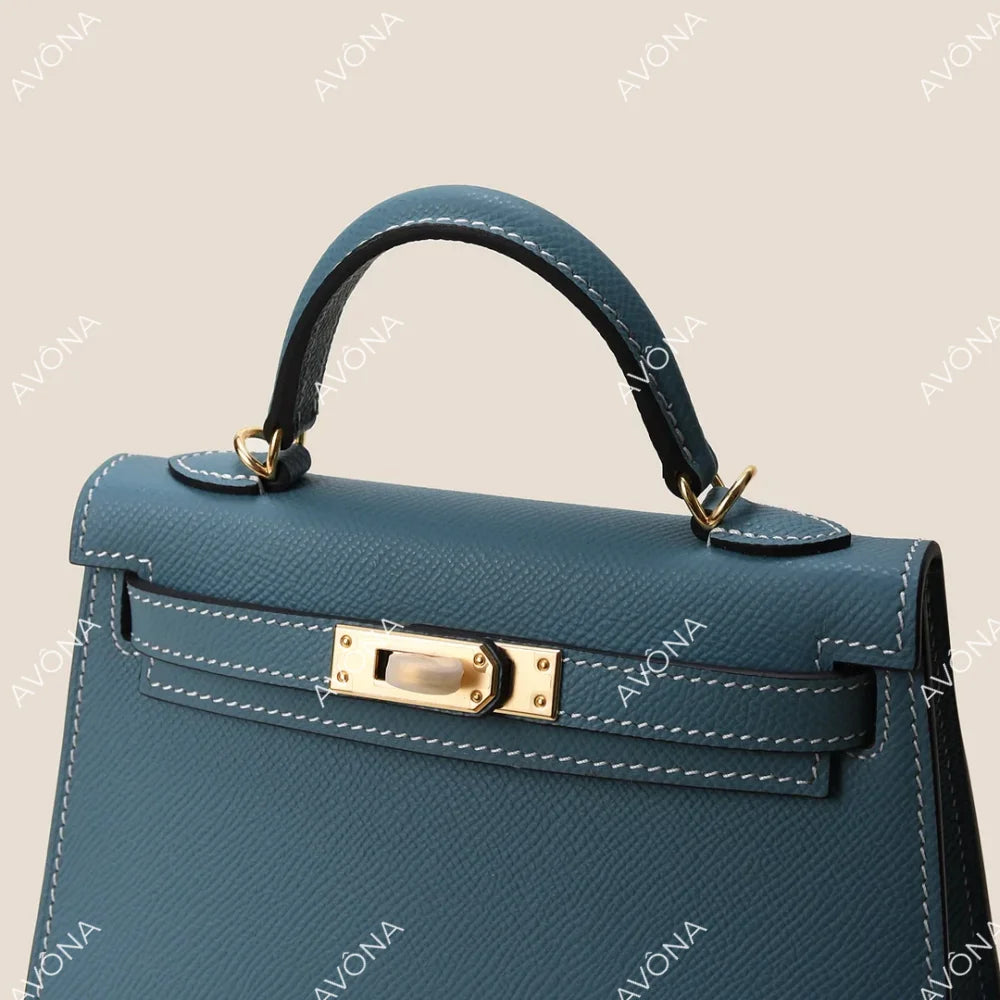 MINI DENIM BLUE XS (19x13x5cm) / GOLD