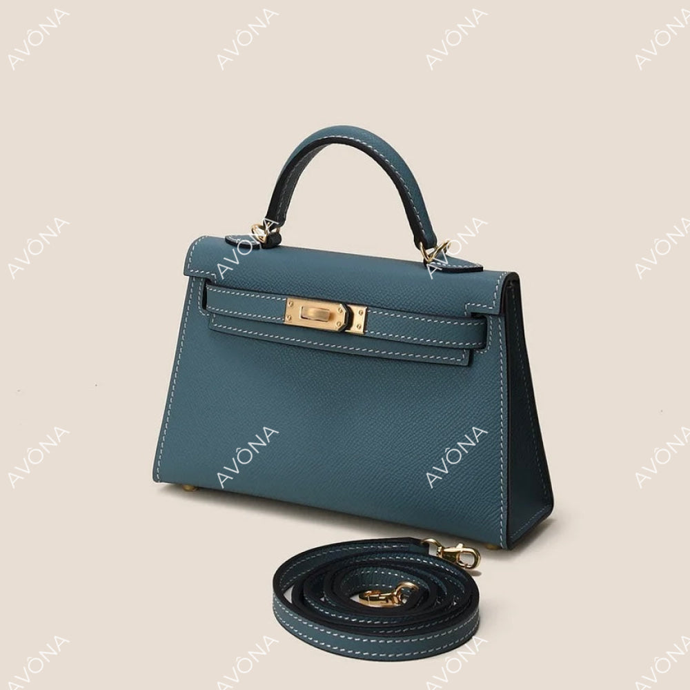 MINI DENIM BLUE XS (19x13x5cm) / GOLD