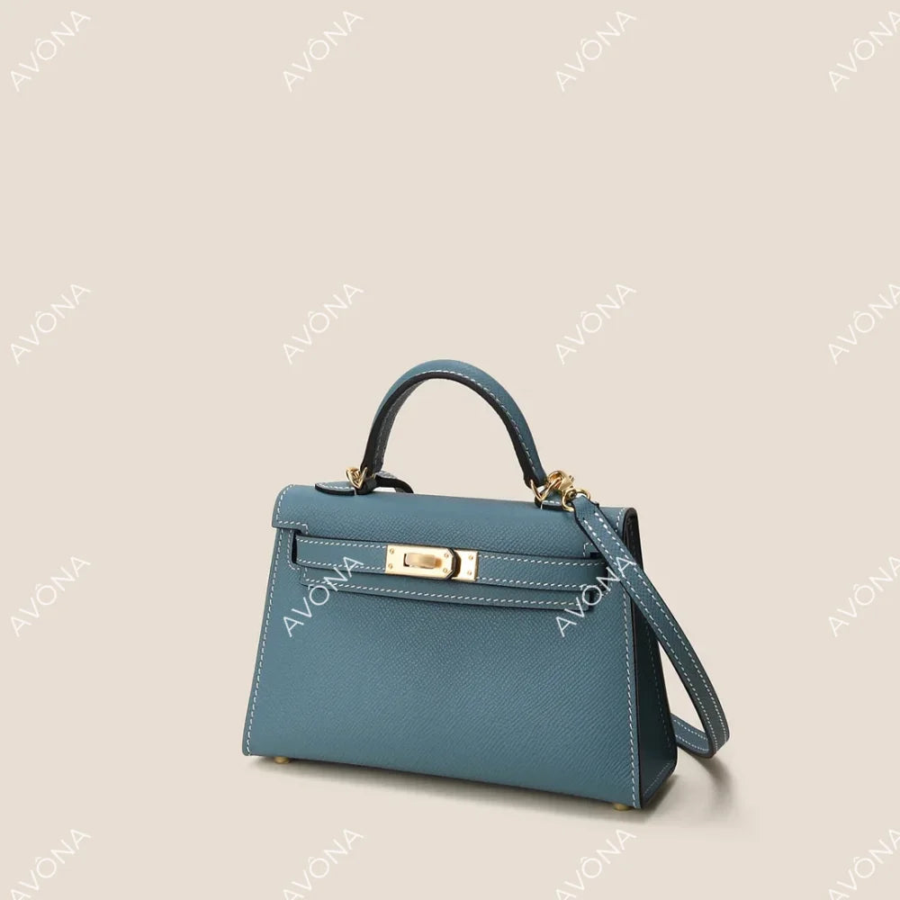 MINI DENIM BLUE XS (19x13x5cm) / GOLD