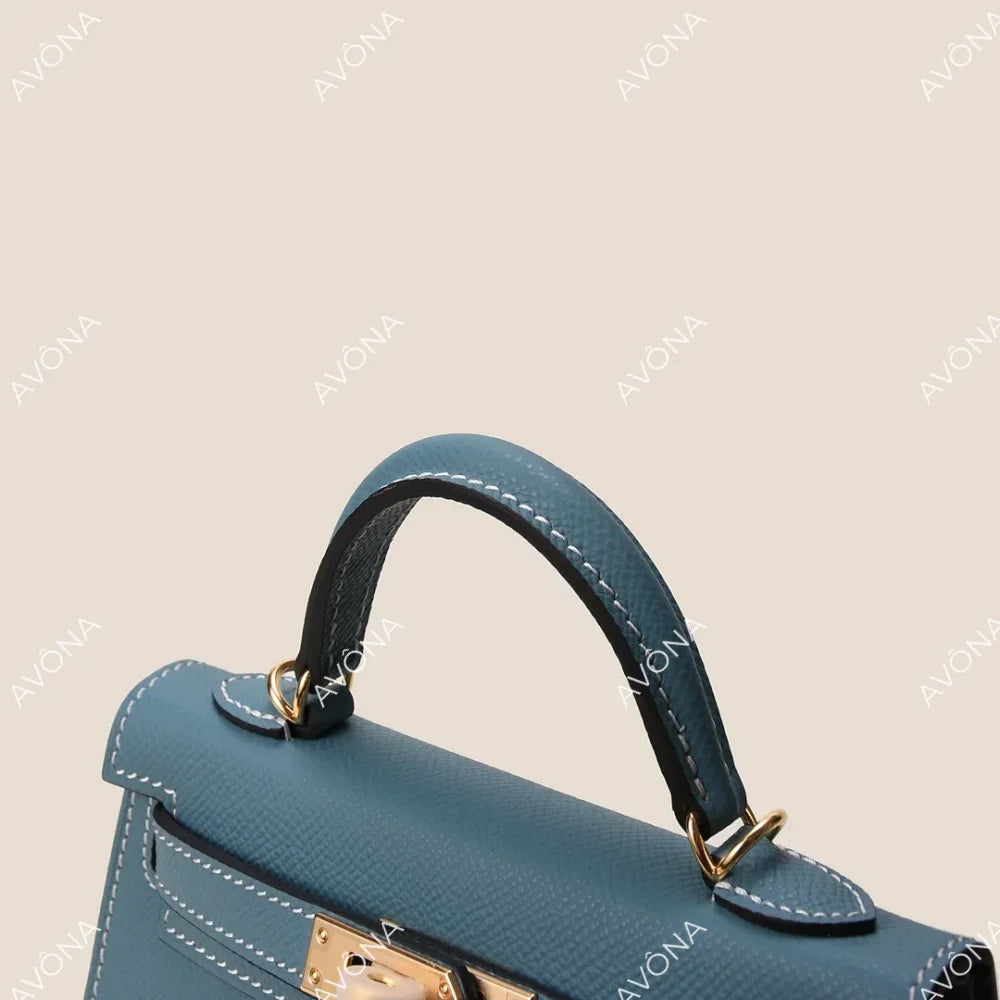 MINI DENIM BLUE XS (19x13x5cm) / GOLD