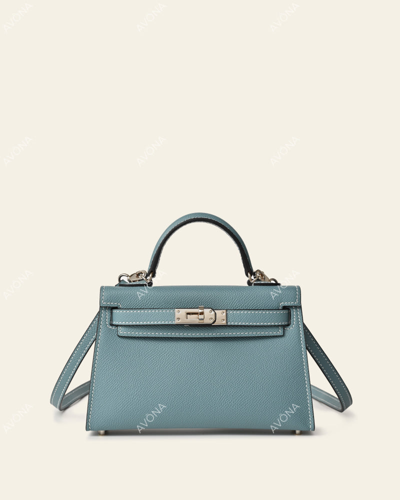 MINI DENIM BLUE - XS - (W 19 × H 13 × D 4.5 cm) / SILVER