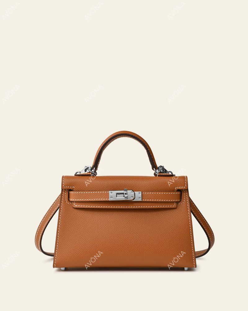 MINI GOLDEN BROWN - XS - (W 19 × H 13 × D 4.5 cm) / SILVER
