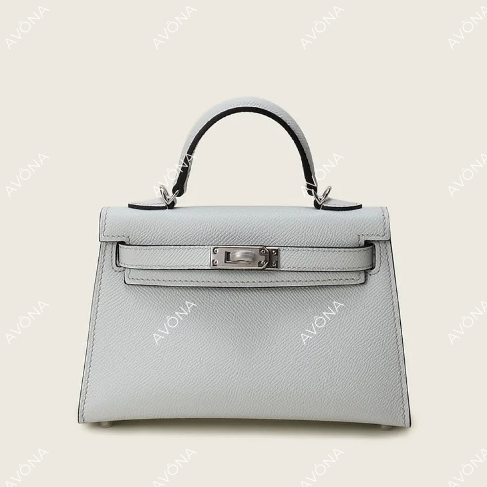 MINI LINEN BLUE XS (19x13x5cm) / SILVER