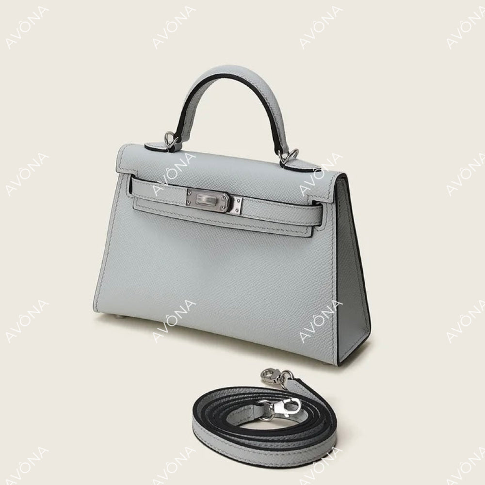 MINI LINEN BLUE XS (19x13x5cm) / SILVER