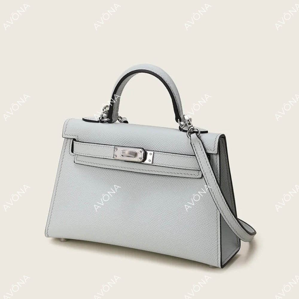 MINI LINEN BLUE XS (19x13x5cm) / SILVER
