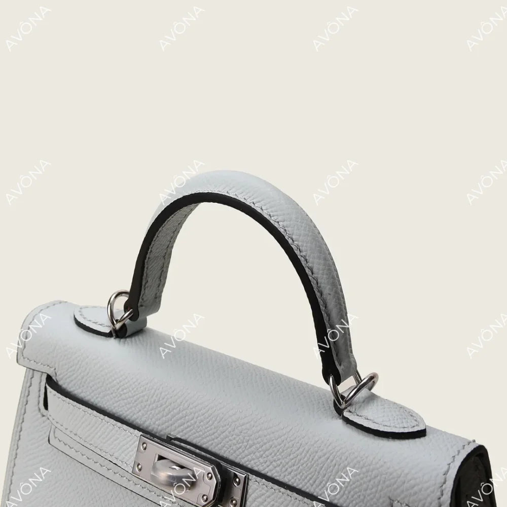 MINI LINEN BLUE XS (19x13x5cm) / SILVER