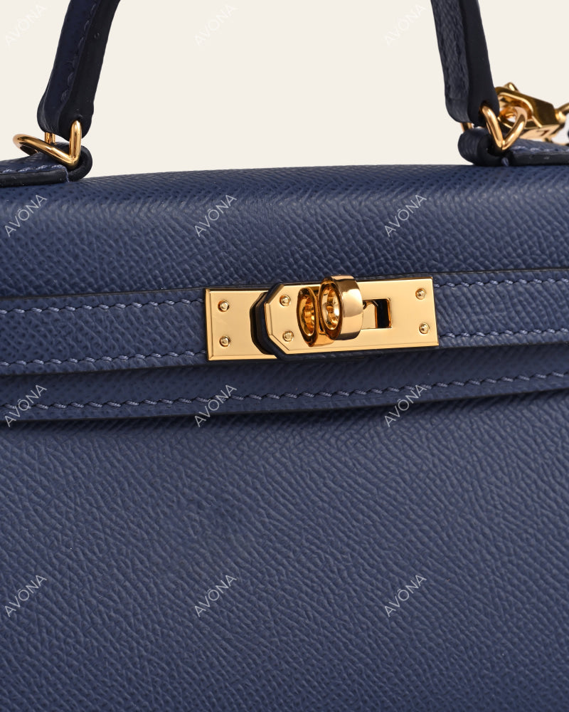 MINI MIDNIGHT BLUE - XS - (W 19 × H 13 × D 4.5 cm) / GOLD