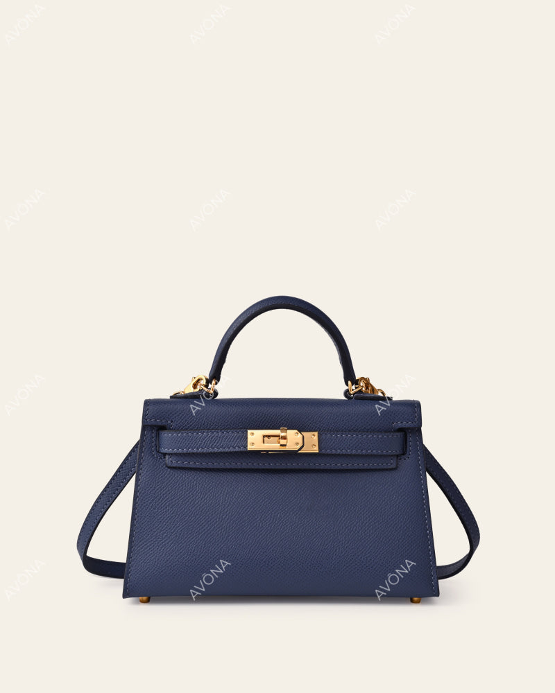 MINI MIDNIGHT BLUE - XS - (W 19 × H 13 × D 4.5 cm) / GOLD